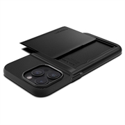 iPhone 15 Pro Spigen Slim Armor CS Suojakotelo - Musta