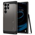 Samsung Galaxy S24 Ultra Spigen Tough Armor Suojakuori - Asemetallin Harmaa