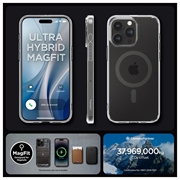 iPhone 15 Pro Spigen Ultra Hybrid Mag Kotelo - Grafiitinharmaa / Kirkas