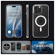 iPhone 15 Pro Max Spigen Ultra Hybrid Mag Kotelo - Valkoinen / Kirkas