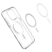 iPhone 15 Pro Spigen Ultra Hybrid Mag Kotelo - Valkoinen / Kirkas