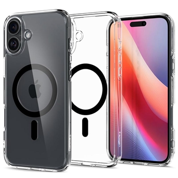 iPhone 16 Plus Spigen Ultra Hybrid Mag Kotelo - Musta / Kirkas