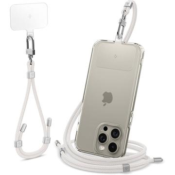 Spigen Universaali hihnasarja - Crossbody & rannehihna -yhdistelmä - Helmiäisvalkoinen