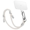 Spigen Universaali hihnasarja - Crossbody & rannehihna -yhdistelmä - Helmiäisvalkoinen