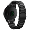 Garmin Fenix 5/Forerunner 935 Ruostumaton Teräshihna - 22mm - Musta