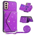 Stardust Samsung Galaxy S23 5G Kotelo Korttitelineellä - Violetti