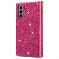 Starlight Series Samsung Galaxy S22 5G Lompakkokotelo - Kuuma Pinkki