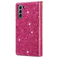 Starlight Series Samsung Galaxy S22+ 5G Lompakkokotelo - Kuuma Pinkki