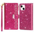 Starlight Series iPhone 14 Pro Lompakkokotelo - Kuuma pinkki
