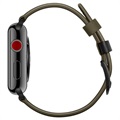 Apple Watch Series Ultra 2/Ultra/9/8/SE (2022)/7/SE/6/5/4/3/2/1 Stitched Nahkaranneke - 49mm/45mm/44mm/42mm - Vihreä