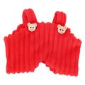 Raidallinen karhun lappuhaalari Labubu Mini hahmolle 17cm - Punainen