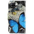 Style Series Samsung Galaxy A42 5G Lompakkokotelo - Sininen Perhoset