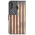 Style Series Samsung Galaxy A20e Lompakkokotelo - Vintage American Flag