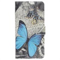 Style Series iPhone 11 Lompakkokotelo - Sininen Perhoset