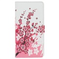 Style Series iPhone 11 Lompakkokotelo - Kirsikkapuun kukat