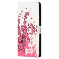 Style Sarja Xiaomi 12T/12T Pro Lompakkokotelo - Vaaleanpunaiset Kukat