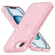 iPhone 16e Stylish Glitter Series Hybridikotelo - Pinkki