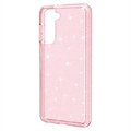 Samsung Galaxy S21 5G Stylish Glitter Series Hybridikotelo - Pinkki