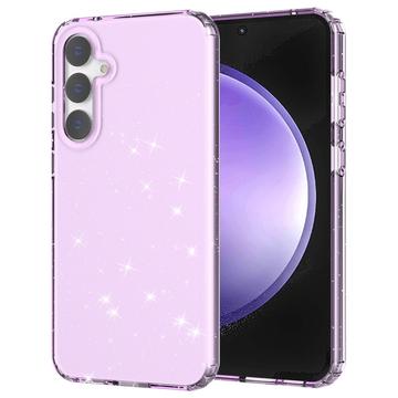 Samsung Galaxy S23 FE Stylish Glitter Sarja TPU Suojakuori - Violetti