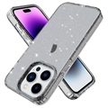 Stylish Glitter Sarja iPhone 14 Pro TPU Suojakuori - Musta