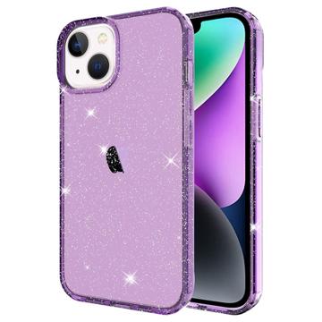 Stylish Glitter Sarja iPhone 14 TPU Suojakuori - Violetti