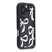 iPhone 16 Pro Tyylikäs iskunkestävä TPU-kotelo jossa on korotetut reunat - Musta / Iso keula