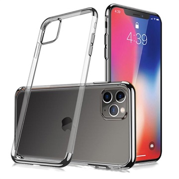 Sulada Plating Frame iPhone 11 Pro Max TPU Suojakuori - Musta / Läpinäkyvä