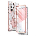 Supcase Cosmo Samsung Galaxy S22 Ultra 5G Hybridikotelo - Pinkki Marmori