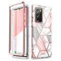 Supcase Cosmo Samsung Galaxy Note20 Ultra Hybridikotelo - Pinkki Marmori