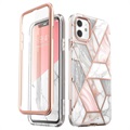 Supcase Cosmo iPhone 11 Hybridikotelo - Pinkki Marmori