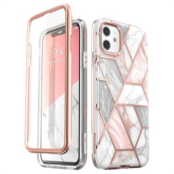 Supcase Cosmo iPhone 11 Hybridikotelo - Pinkki Marmori