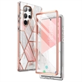 Supcase Cosmo Samsung Galaxy S23 Ultra 5G Hybridikotelo - Pinkki Marmori