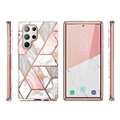 Supcase Cosmo Samsung Galaxy S23 Ultra 5G Hybridikotelo - Pinkki Marmori