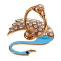Swan Glitter Sormusteline Älypuhelimille - Vaaleansininen