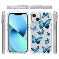 Sweet Armor Series iPhone 14 Hybridikotelo - Siniset perhoset