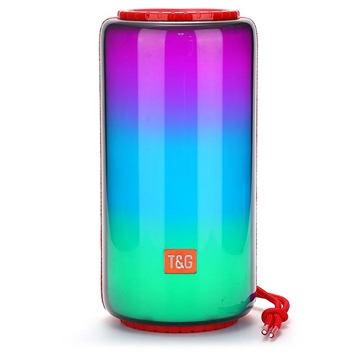 T&G TG639 Bluetooth-stereokaiutin RGB-valoilla - Punainen