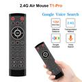 T1-PRO-TV 2-näppäiminen IR-oppimistoiminto Air Mouse Smart Wireless Remote Control mikrofonilla Android TV Box / Stick -laitteelle