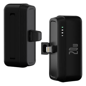 T160 Mini kannettava Lightning Power Bank - PD 20W, 5000mAh - musta