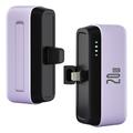 T160 Mini Kannettava Lightning Powerbank - PD 20W, 5000mAh - violetti