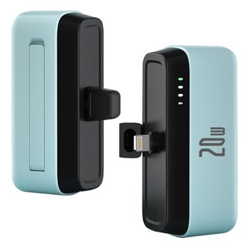 T160 Mini Kannettava Lightning Power Bank - PD 20W, 5000mAh - taivaansininen