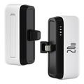 T160 Mini Kannettava Lightning Powerbank - PD 20W, 5000mAh - Valkoinen