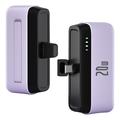 T160 Mini kannettava USB-C-virtapankki - PD 20W, 5000mAh - violetti