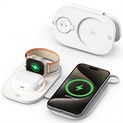 T5 3-in-1 taitettava langaton matkalaturi 15W - Valkoinen