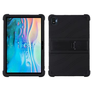 TCL Tab 10s Silikonikotelo potkukiinnikkeellä - Musta
