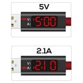 TOPK AC27 Lightning Data- ja Latauskaapeli LCD-näytöllä - 1m - Punainen