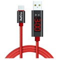 TOPK AC27 USB-C Tieto & Latausjohto LCD -näytöllä - 1m - Punainen