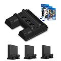 TP4-882 Pystysuora jalusta jäähdytyspuhaltimella ohjaimen jäähdytin Dual Charging Station Sony Playstation PS4/PS4 Slim/PS4 Pro -asemalle