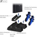 TP4-882 Pystysuora jalusta jäähdytyspuhaltimella ohjaimen jäähdytin Dual Charging Station Sony Playstation PS4/PS4 Slim/PS4 Pro -asemalle