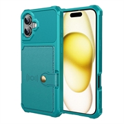 iPhone 17 TPU-kotelo Korttikotelolla - Turkoosi