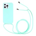 iPhone 13 Pro Max TPU-Kotelo Rannehihnalla - Vaaleansininen